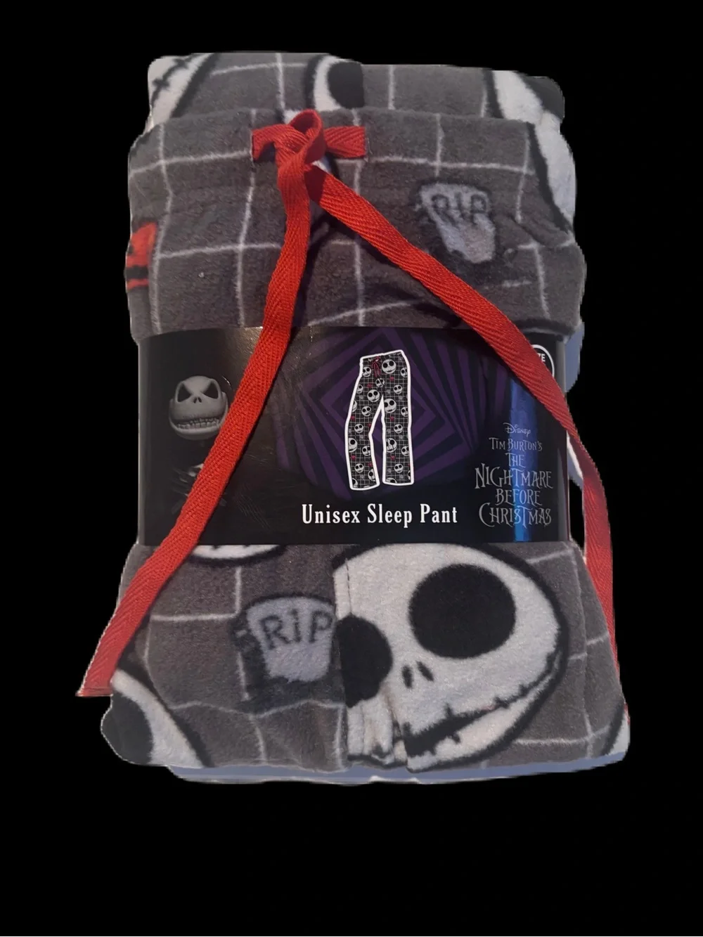 The Nightmare Before Christmas NBC Unisex Sleep Pants - Jack in Grey Grid print